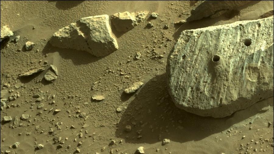 Imagem de rocha de Marte tirada pela Nasa - Reprodução/Nasa