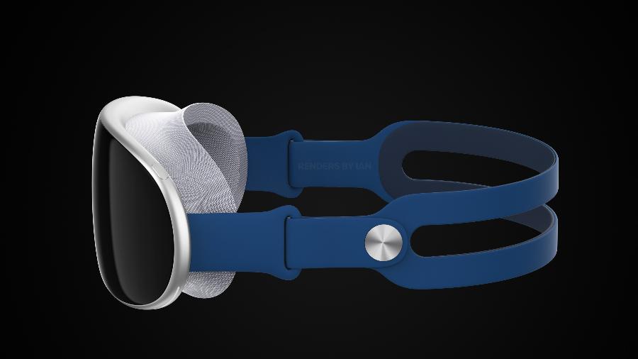 Design do que seria o headset de VR/AR da Apple, divulgado por Ian Zelbo - Ian Zelbo (Renders by Ian)