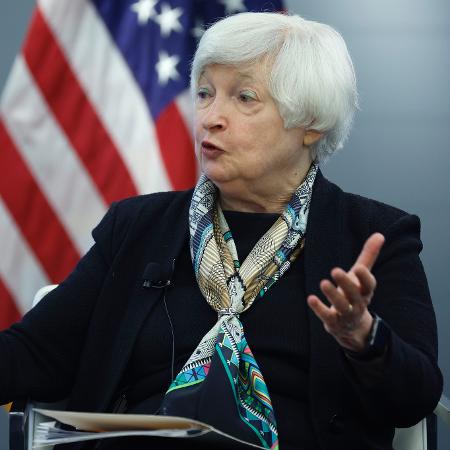Janet Yellen, secretária do Tesouro dos EUA - Getty Images