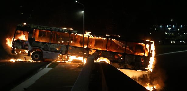 Ônibus incendiado por bolsonaristas em Brasília 