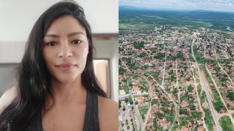 Bruna Ramalho, 39, procurou pagode com ar-condicionado para fugir do calor em Araçuaí (MG)