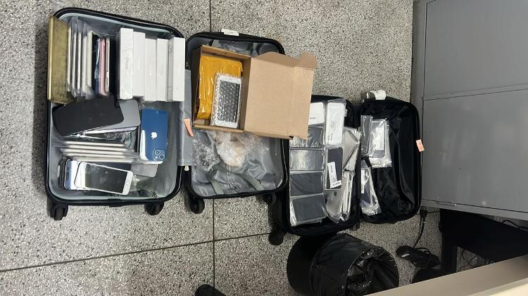 Celulares apreendidos em São Paulo foram encontrados dentro de malas