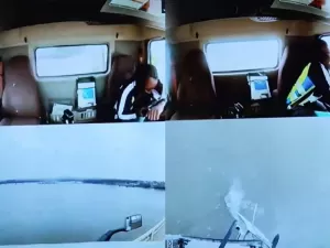 Vídeo mostra visão de motorista em caminhão pendurado em ponte nos EUA