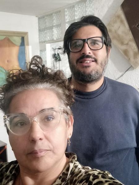 Rose Mitone, 57, e seu filho Michael da Silva, 39