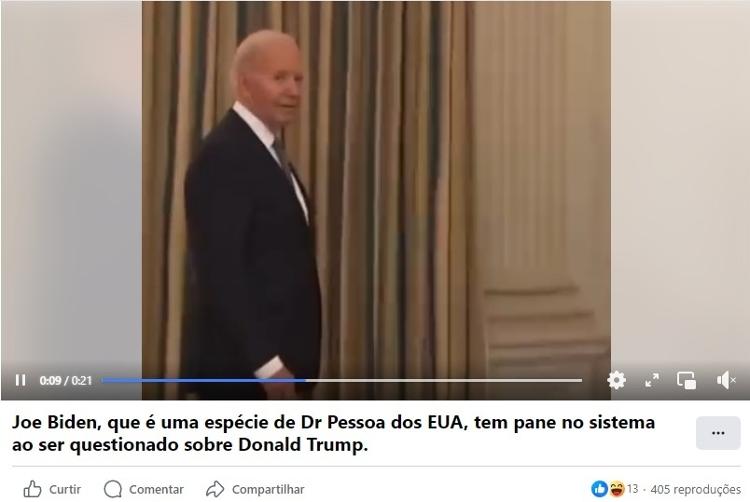 Meme comparando o prefeito de Teresina, Dr. Pessoa, ao presidente dos EUA, Joe Biden