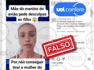 Vídeo de mulher falando do filho após polêmica por assento em voo é sátira