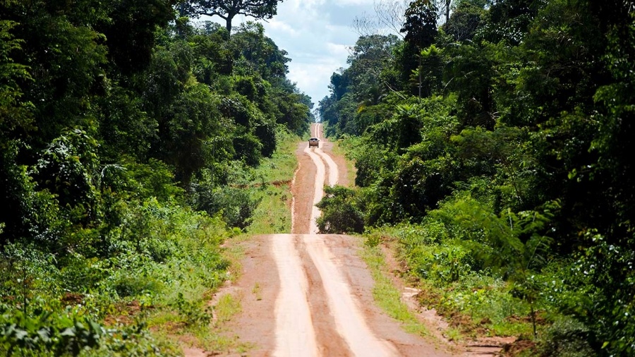  Estrada que leva ao distrito de Guariba e marca o limite da Terra Indígena Kawahiva do Rio Pardo - Marcelo Camargo/Agência Brasil