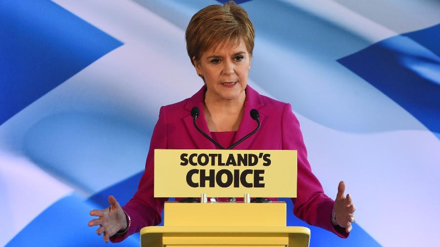 Nicola Sturgeon, primeira-ministra e líder do Partido Nacional da Escócia, - SANDY BUCHANAN / AFP