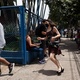 24.jan.2021 - Candidata corre para entrar em local de prova do Enem 2020 antes do fechamento dos portões no bairro da Mooca, zona sudeste da cidade de São Paulo - ETTORE CHIEREGUINI/AGIF/ESTADÃO CONTEÚDO