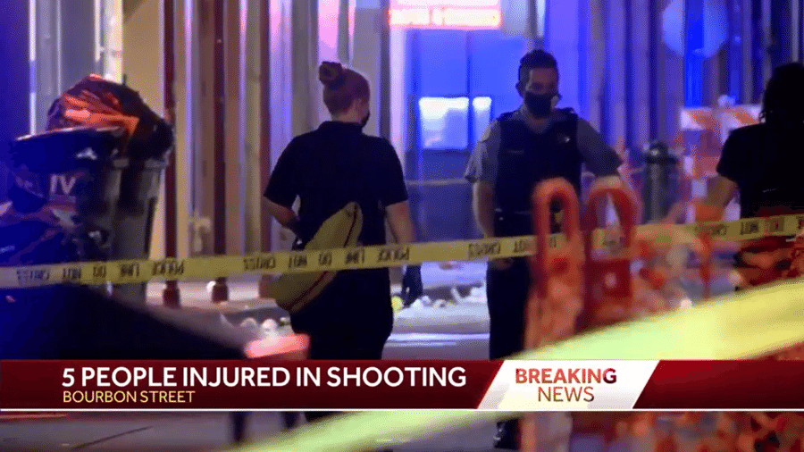 Cinco pessoas ficam feridas em tiroteio em Nova Orleans, nos Estados Unidos - Reprodução/WDSU-TV
