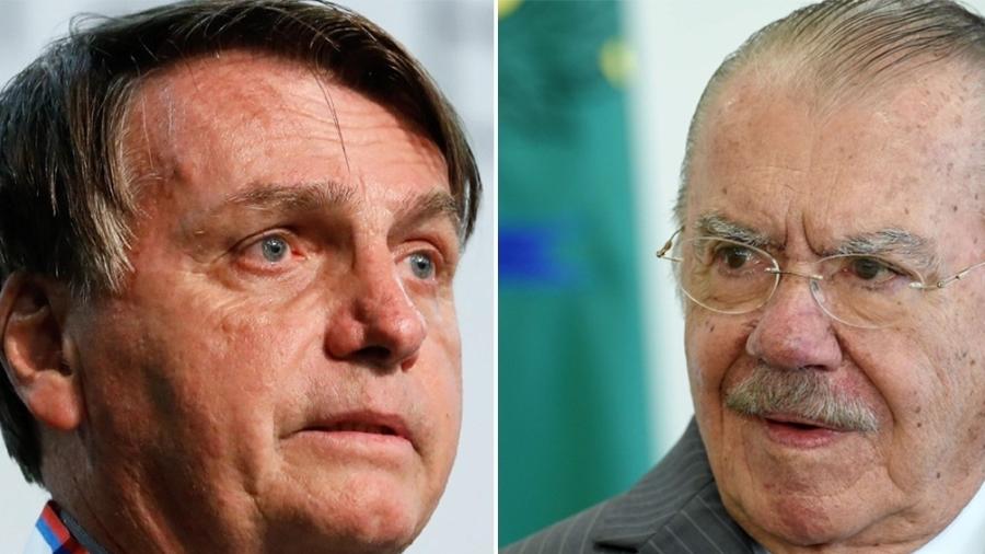 O presidente Jair Bolsonaro e o ex-presidente José Sarney, ambos com governos intervencionistas - UOL
