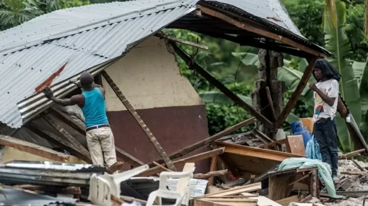 Dois dias depois que um terremoto de magnitude 7,2 atingiu o sudoeste do Haiti, outro desastre natural aconteceu: a tempestade tropical Grace - Getty Images - Getty Images