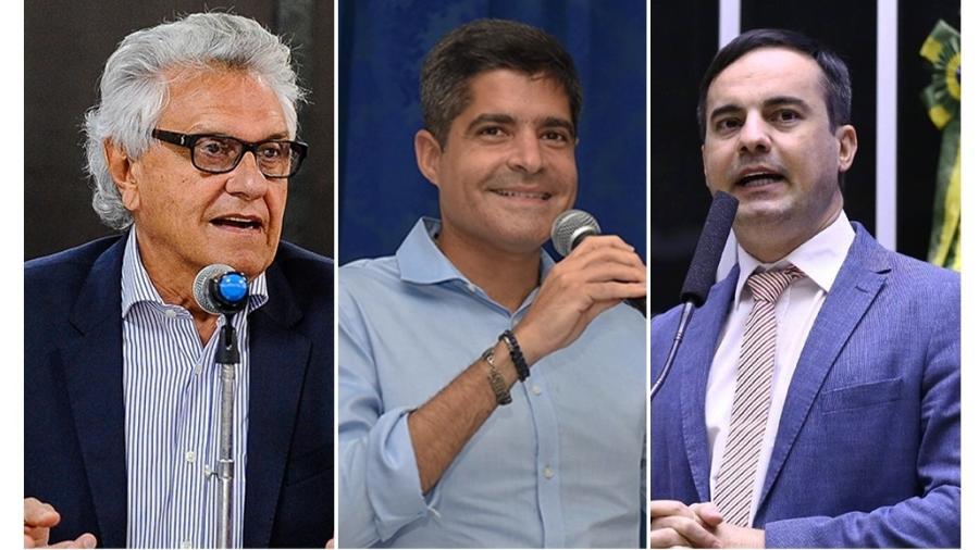 Ronaldo Caiado, ACM Neto e Capitão Wagner são candidatos pelo União Brasil - Divulgação