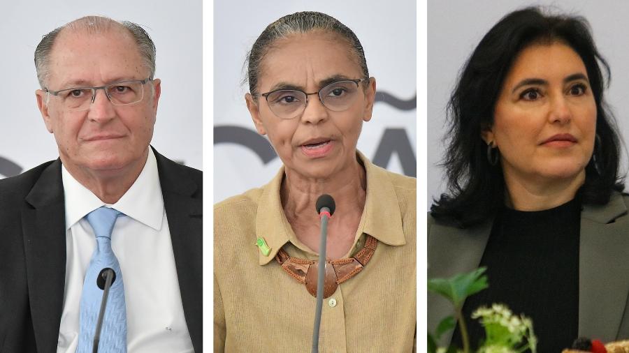 Geraldo Alckmin (PSB), Marina Silva (Rede) e Simone Tebet (MDB) - TON MOLINA/FOTOARENA/ESTADÃO CONTEÚDO e TOMZÉ FONSECA/FUTURA PRESS/ESTADÃO CONTEÚDO