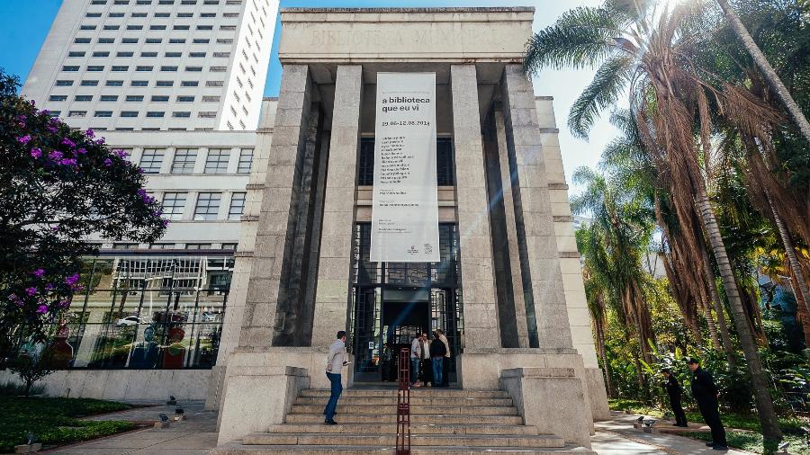 Fachada da Biblioteca Mário de Andrade (SP), que completa cem anos em 2025 - Divulgação/Leon Rodrigues/SECOM/Prefeitura de São Paulo