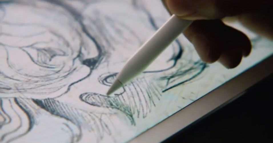 9.set.2015 - Apple lança Apple Pencil durante conferência anual da empresa no auditório do Bill Graham Civic, em San Francisco, Califórnia (EUA)