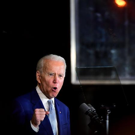 3.mar.2020 - Joe Biden, candidato democrata nas eleições americanas - Frederic J.Brown/AFP