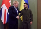 Zelensky recebe Johnson em Kiev; veja imagens do 45º dia da guerra - Reprodução/Telegram/Volodymyr Zelensky