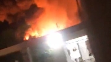 Garagem de ônibus no bairro de Nossa Senhora de Apresentação, em Natal, incendiada