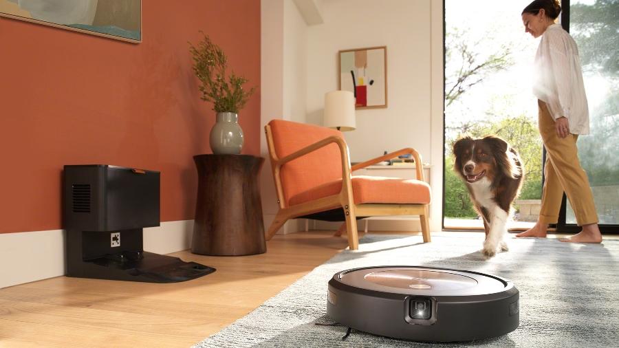 Aspirador robô Roomba j9+, o modelo mais robusto da fabricante iRobot, tem 40 vezes mais sucção