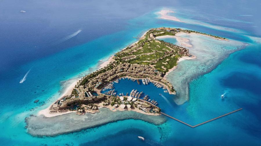 Sindalah: ilha luxuosa está sendo construída para receber turistas abastados - Reprodução/NEOM
