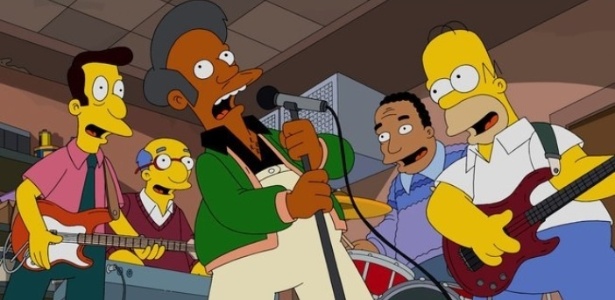 O personagem indiano de Os Simpsons, Apu, em episódio da série de televisão - Fox