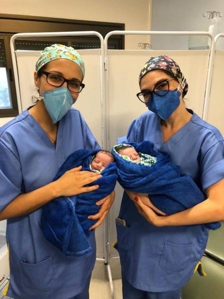Brayan e Emanuel nasceram ontem, de parto normal, em Criciúma (SC) - Hminsc/Ideas