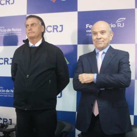 Jair Bolsonaro e José Antonio Brito, presidente da ACRJ - Divulgação