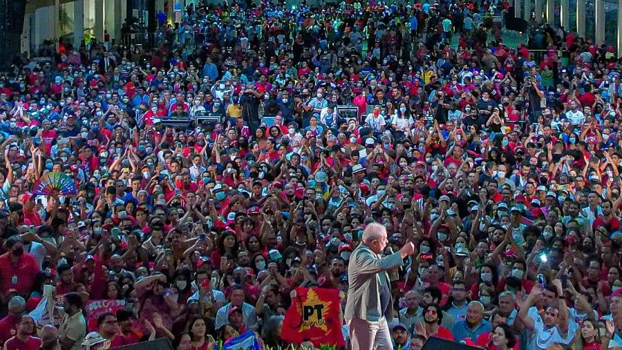 Lula em evento em Maceió (AL), em junho - 17.jun.2022 - Ricardo Stuckert/Divulgação