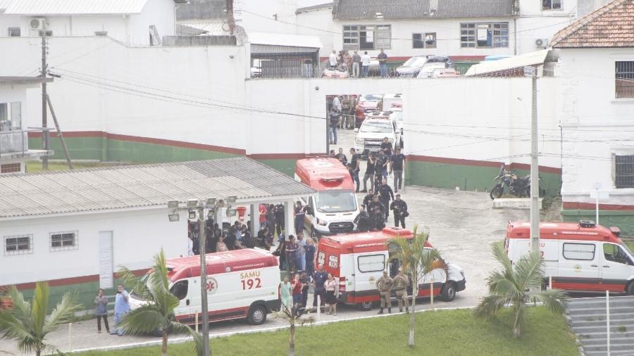 Penitenciária de Florianópolis, no bairro Trindade, registrou incêndio com mortes - Marina Oliveira/Divulgação