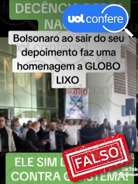 05.mar.2024 - Vídeo é de fevereiro de 2021, quando Bolsonaro visitou a cidade de Cascavel, no Paraná