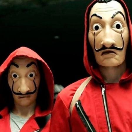 Integrantes mascarados da quadrilha de ladrões de La Casa de Papel, série da Netflix - Divulgação/Netflix