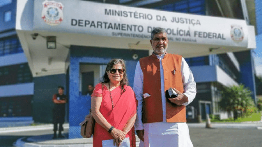 Kailash Satyarthi visita Lula em Curitiba - Reprodução