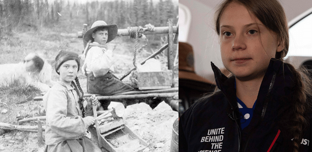 Coincidência ou não? | Foto de arquivo intriga a web: 'ativista Greta Thunberg tem 121 anos?'