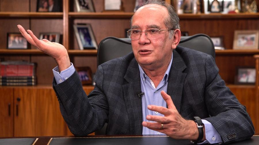 19.jun.2019 - O ministro Gilmar Mendes, do Supremo Tribunal Federal, concede entrevista ao UOL - Kleyton Amorim/UOL