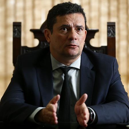 O ministro da Justiça, Sergio Moro, durante entrevista à Folha de S. Paulo em seu gabinete - Pedro Ladeira/Folhapress