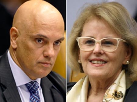 Os ministros do STF Alexandre de Moraes e Rosa Weber - Reprodução/STF