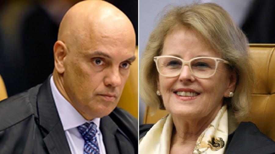 Os ministros do STF Alexandre de Moraes e Rosa Weber - Reprodução/STF
