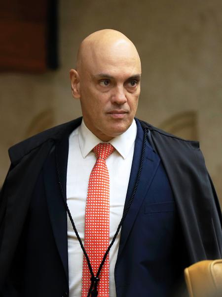 9.ago.2023 - O ministro Alexandre de Moraes durante sessão plenária do Supremo