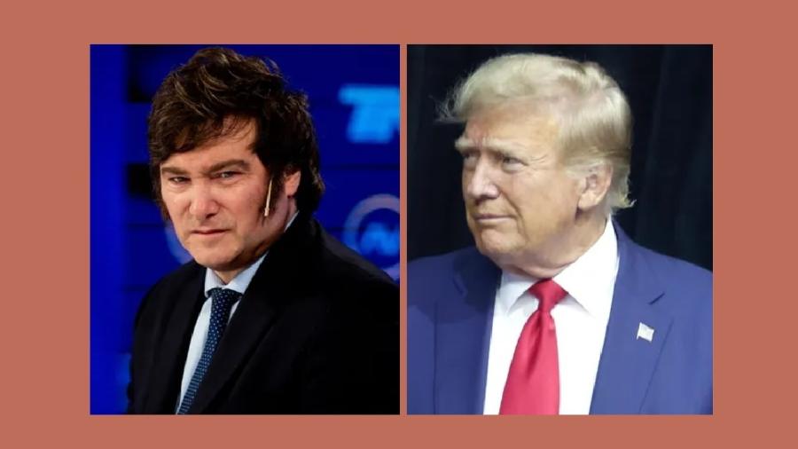 Javier Milei e Donald Trump estão na lista das 100 pessoas mais influentes de 2025 pela revista Time - Getty Images