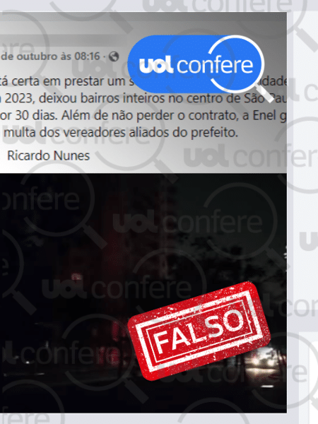 17.out.2024 - Justiça Federal suspendeu multas da Enel por apagões, não vereadores aliados de Nunes