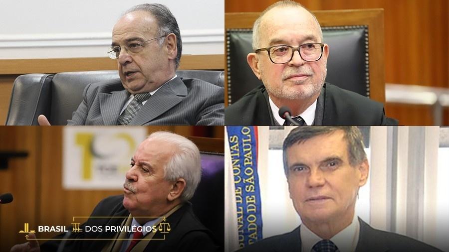 Claudio Ferraz de Alvarenga, Edgard Camargo Rodrigues, Fulvio Julião Biazzi e Robson Riedel Marinho receberam bônus pagos pelo TCE-SP por quase um semestre