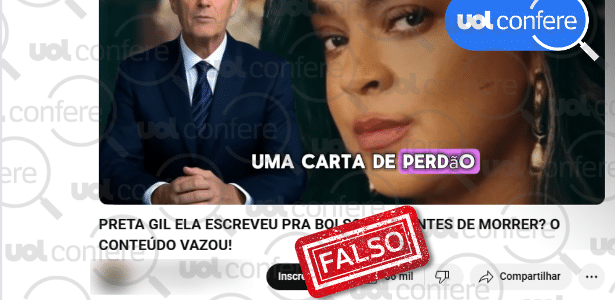 Preta Gil não escreveu carta pedindo perdão a Bolsonaro