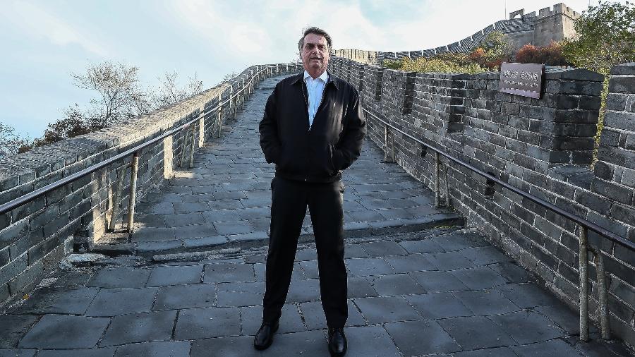 Jair Bolsonaro em visita à Muralha da China - Isac Nóbrega/PR