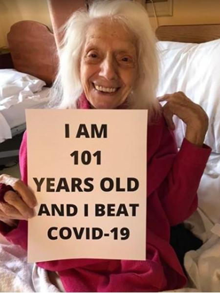 Mulher de 101 anos, que venceu gripe espanhola, se recupera da covid-19 - Reprodução/FOX News/Facebook
