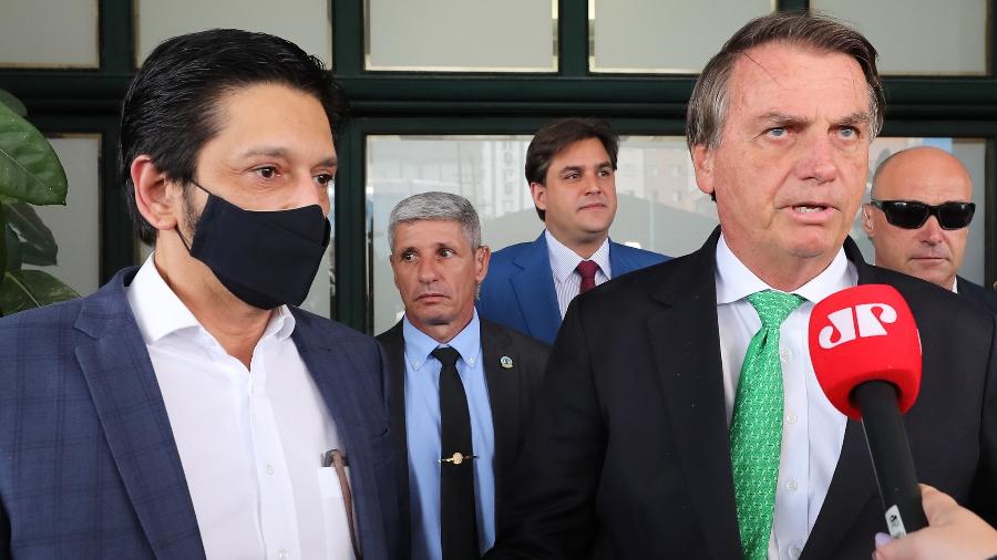 Jair Bolsonaro e o prefeito de São Paulo, Ricardo Nunes