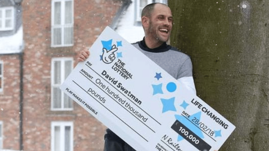 David Swatman ganhou 100 mil libras na loteria, em 2018 - National Lottery UK