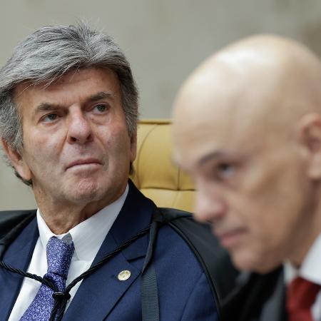 Luiz Fux e Alexandre de Moraes durante sessão do STF