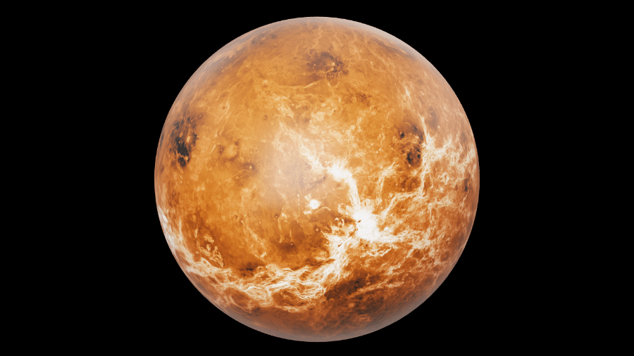 Um dia lá dura mais que um ano! Vênus leva 243 dias terrestres para completar uma rotação em seu próprio eixo e 225 dias para dar uma volta ao redor do Sol. É o dia mais longo do Sistema Solar - Nasa