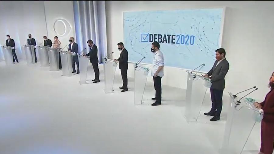 Eleições 2020: O debate da Band para prefeitura de São Paulo contou com 11 candidatos - Reprodução